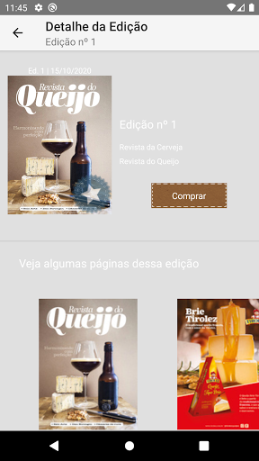 Android application Revista do Queijo screenshort