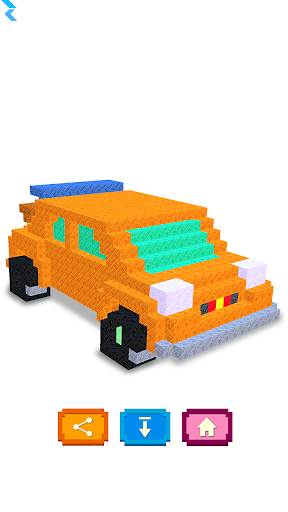 Cars 3D Color by Number - Voxel, Puzzle Coloring 3.7 screenshots 4