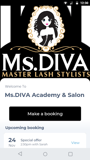 Android application Ms.DIVA Academy & Salon screenshort