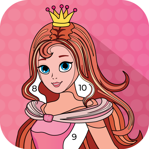 Cartoon Princess Coloring: Color By Numbers