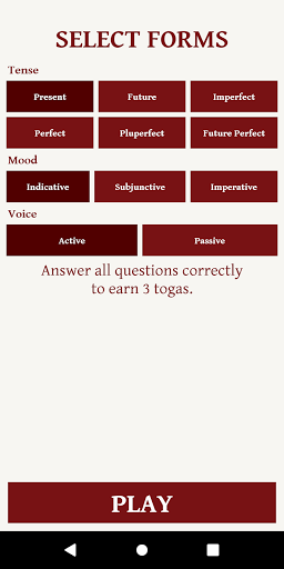 Vice Verba - Latin Verb Game Screen 3