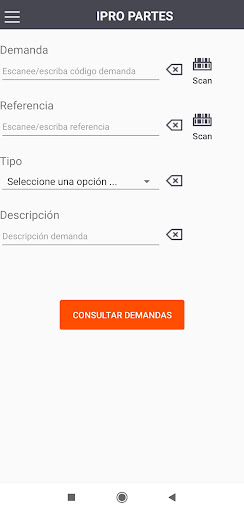 Android application Serveo Industria IPro Partes screenshort