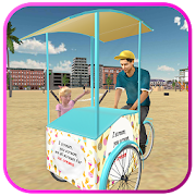 Beach Ice Cream Man Free Delivery Simulator Games