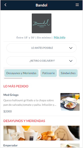 Android application Bandol screenshort