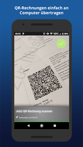 Android application QR-Zahlteil App screenshort