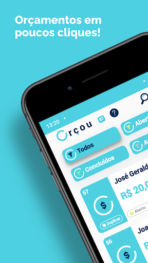 Android application Orçamentos PDF - App Orçou screenshort