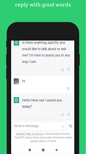 Android application Chat AI screenshort