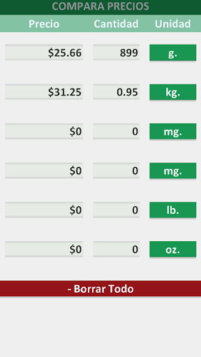 Compare Prices Screen 3