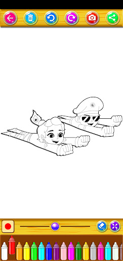 Android application Little Singham coloring book screenshort