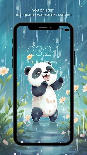 Kawaii Panda Wallpaper HD 4K