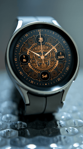 Android application Pars Aztec Analog Watch Face screenshort