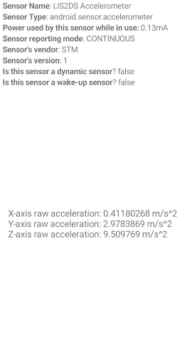 Sensors Data Screen 2