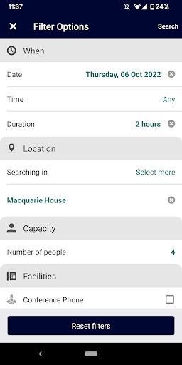 Matrix Booking Screen 2