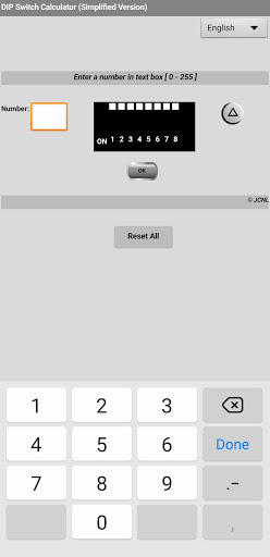 Android application DIP Switch Calc Lite screenshort