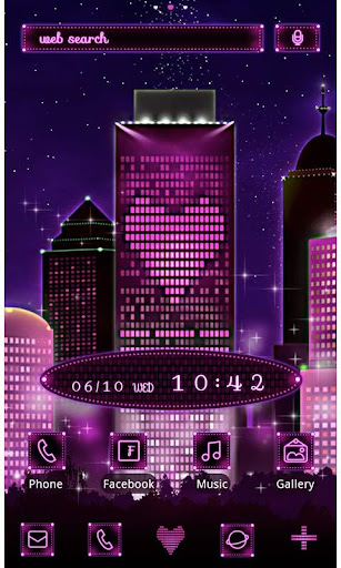 Android application City Theme-Purple Love City- screenshort