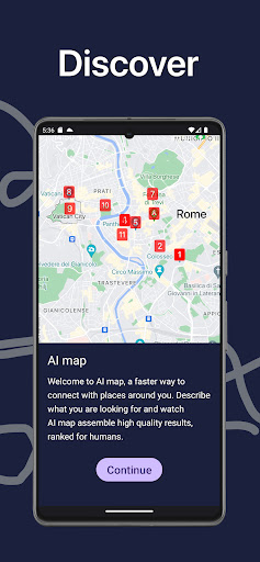 Android application AI map screenshort