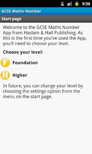 Android application GCSE Maths Number screenshort