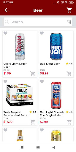 Liquor Lineup Screen 3