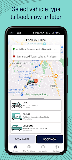 Android application Loshay Rides screenshort