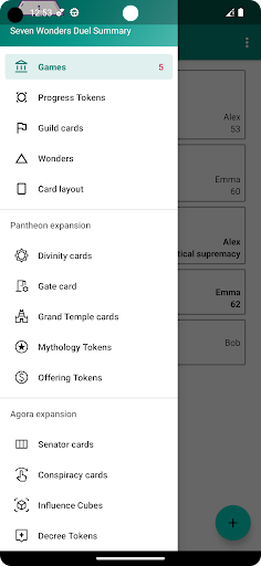 Android application Seven Wonders Duel Summary screenshort