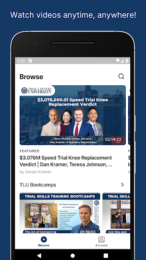 Android application Trial Lawyers University screenshort