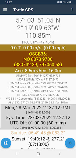 Android application Tortie GPS screenshort