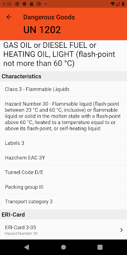 Dangerous Goods Screen 3