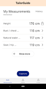 TailorGuide body measurements