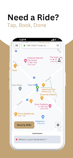 Android application Charlotte Black Car Service screenshort