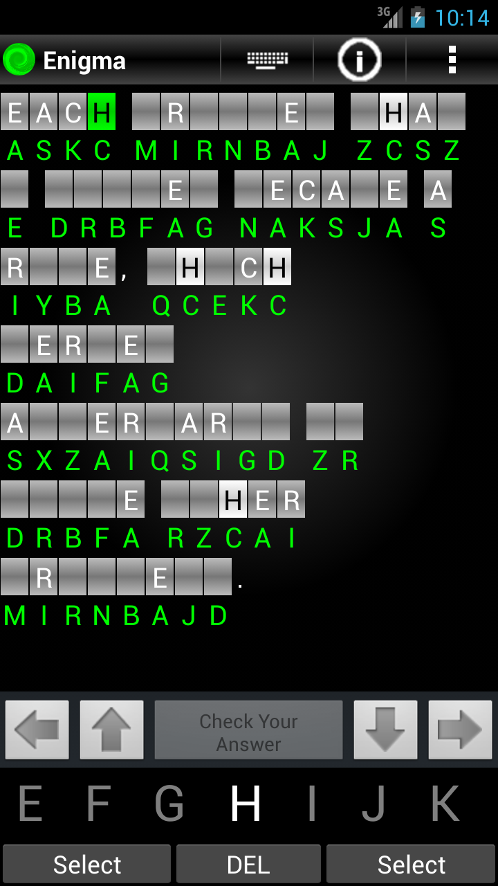 Android application Enigma - Cryptograms screenshort