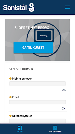 Android application Sanistål Training screenshort