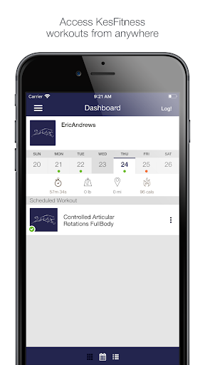 Android application KesFitness screenshort