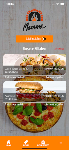 Android application Trattoria Mamma Hürth screenshort