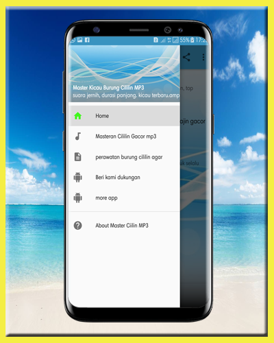 Android application Suara Burung Cililin Master screenshort