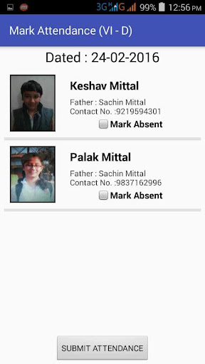 MPSM Grace Class Teacher App Screen 2