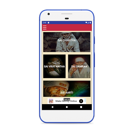 Android application SaiBaba(Satcharitra ,Aarti ,Sm screenshort
