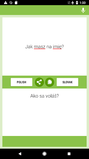 Android application Polish-Slovak Translator screenshort