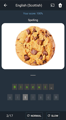 Screenshot of Learn Scottish English. Speak 