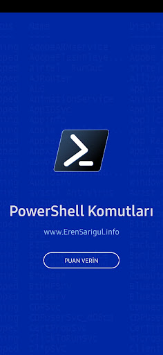 Android application PowerShell Komutları Türkçe screenshort