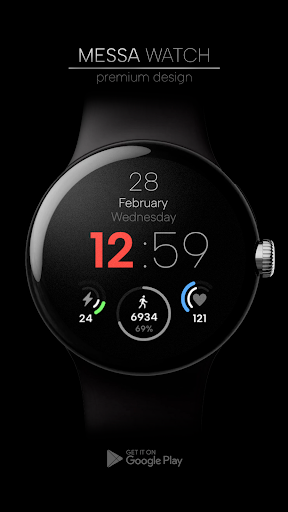Android application Minimal Watch Face Elegant screenshort
