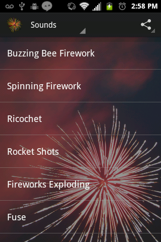 Firework & Firecracker Sounds Screen 2
