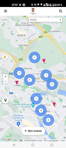 Android application Sundbybergs stads felanmälan screenshort