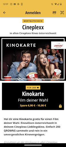 Cashback App QROWNS ohne Konto Screen 3