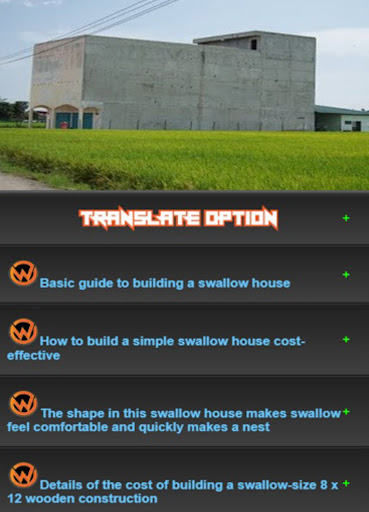 Android application Swallow House Ideas screenshort