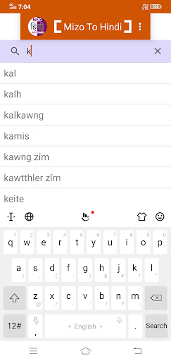 Mizo To Hindi Dictionary