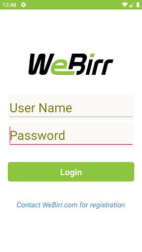 Android application WeBirr Merchant screenshort