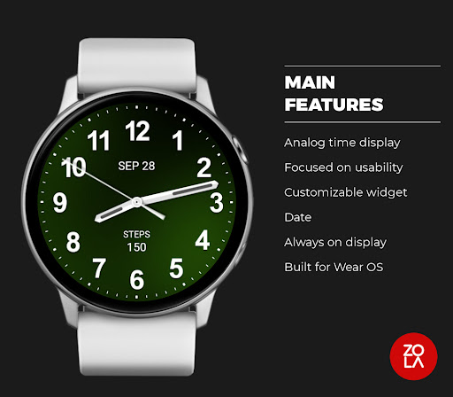 Casual Green Black Watch Face Screen 2