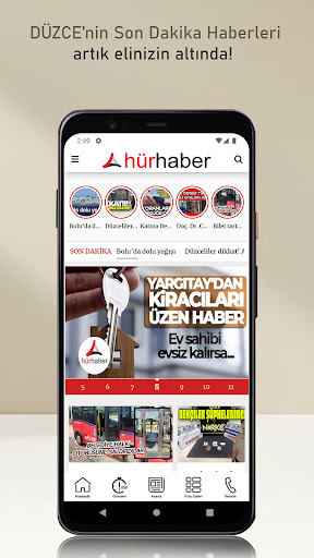 Android application Hür Haber screenshort