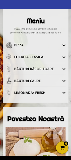 Android application Pizzeria Rucsandra screenshort