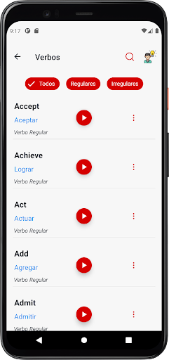 Verbos en inglés Premium Screen 2